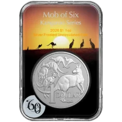 Alternative view of 2026 Australian Mob of Six Kangaroo 1oz Silver Bullion Coin