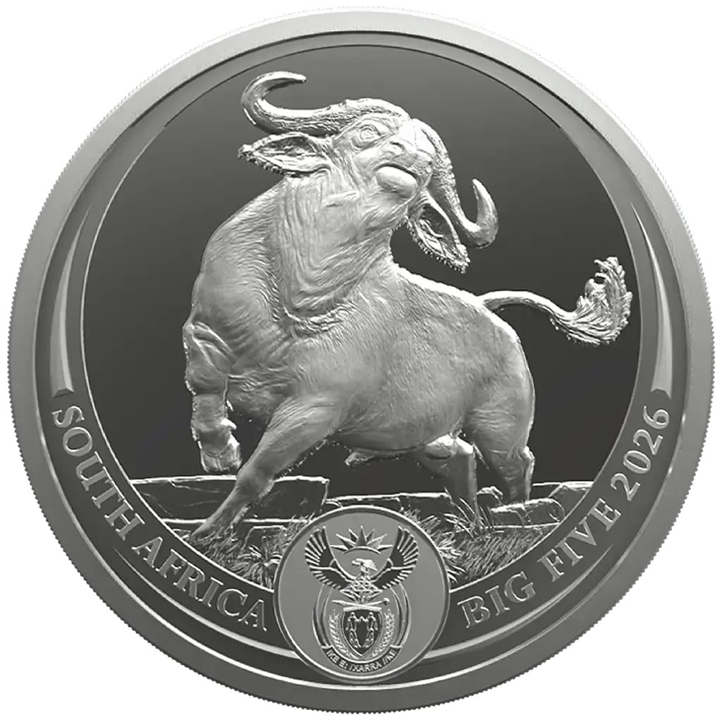 2026 South African Buffalo Big 5 Series3 1oz Silver Bullion Coin - Image 2