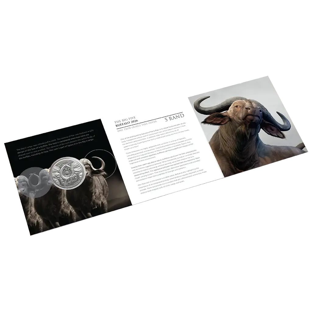 2026 South African Buffalo Big 5 Series3 1oz Silver Bullion Coin - Image 5