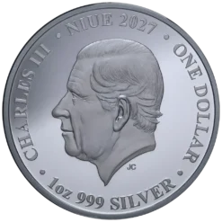 2027 Lunar Year of the Goat Dark Gilded 1oz Silver Bullion Proof - Image 3