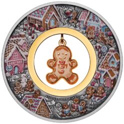 2026 Gingerbread Christmas Antique Finish 2oz Silver Bullion Proof