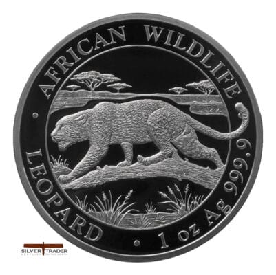 2026 Somalian Leopard African Wildlife 1oz Silver Bullion Coin