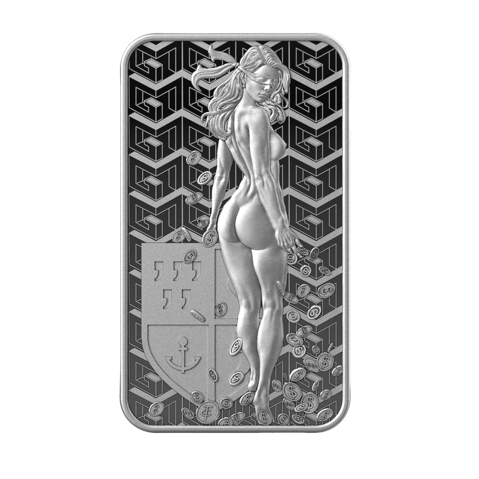 2026 Tyche Fortuna 1oz Proof Like Carded Version Silver Bullion Bar - Image 2